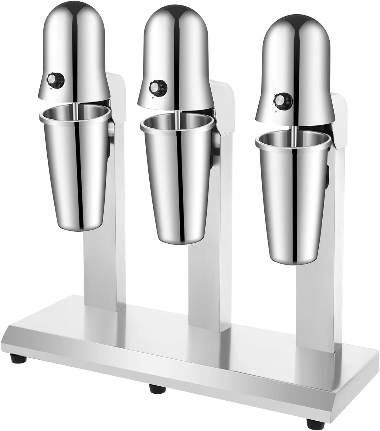Electric Milkshake Maker Machine, Stainless Steel Milk Mixer Blender, Triple Head Malt Blender, Drink Mixer, 110V 540W Commercial Smoothie Mixer (3 Head)