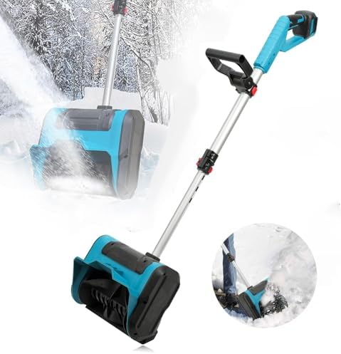Wireless Brushless Snow Shovel, Electric Manual Push Snow Sweeper, 25 CM Width Snow Shovel, Small Household Handheld Snow Removal Machine, Outdoor Road Automatic Snow Cleaning Tool