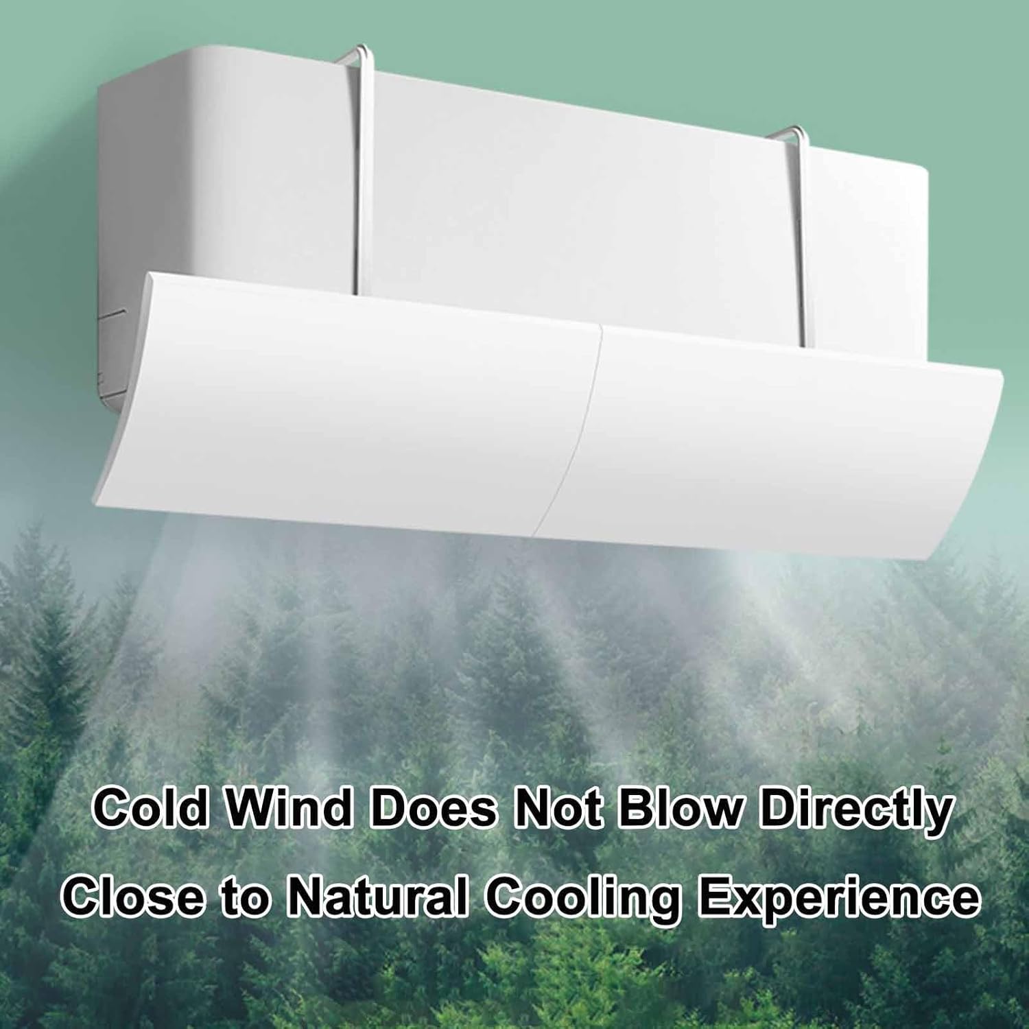 Air Conditioner Deflector, Universal Air Conditioning Baffle, PVC Anti-Blow ac Vent Deflector, for Cooling & Heating Systems