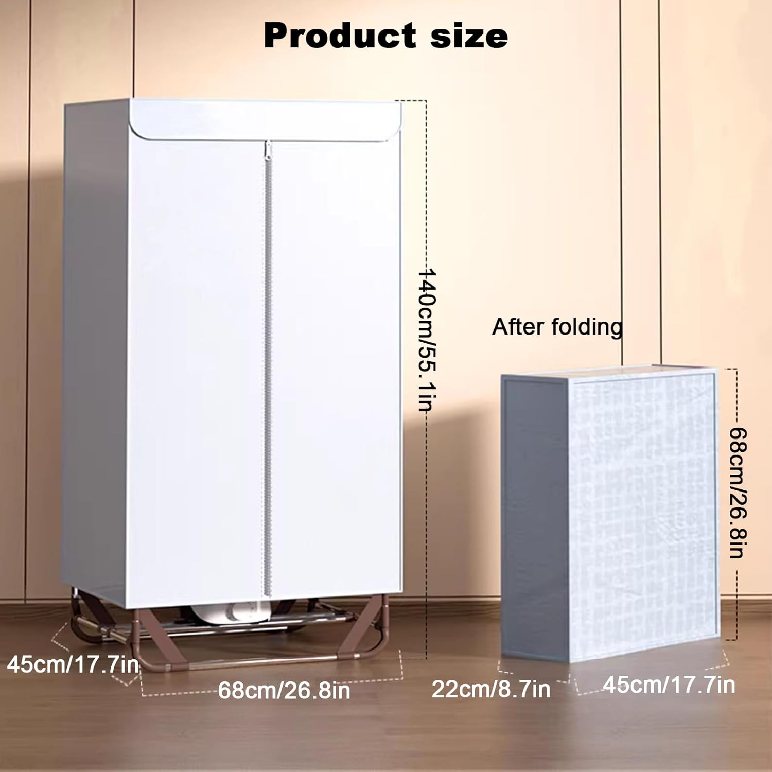 Electric Clothes Dryer Travel Dryer,Heated Clothes Drying Rack,Indoor Foldable Electric Clothes Airer Drying Rack,Temperature Controller for Home Appartments,Families,Dormitories 5 S