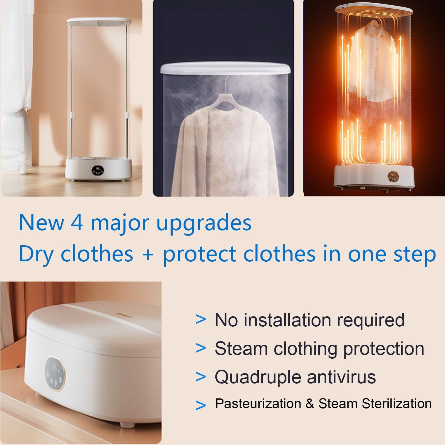 Portable Clothes Dryer - Portable Dryer,Electric Clothes Dryer, Automatic Ironing Machine,Underwear, Baby Clothes - Quick and Easy to Use Small/Compact Dryer Machine