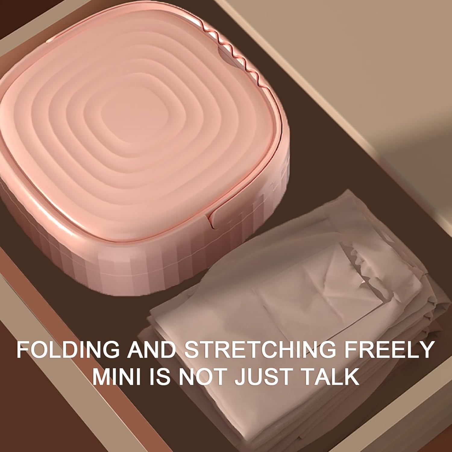 Foldable Washing Machine, Mini Washer, Suitable for Washing Small Clothes, Baby Clothes, Underwear, Socks (Color : Green)