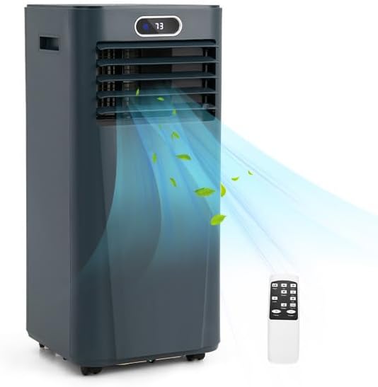 ARLIME Air Conditioner Portable, 8000 BTU Cools up to 230 sq. ft, Portable AC Unit with Fan & Dehumidifier, 2 Speed, Child Lock, 24H Timer, LED Display, Air Cooler for Living Room, Bedroom, Office