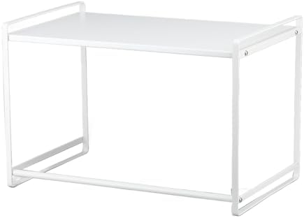 TOPINCN Microwave Oven Rack, Heavy Duty Carbon Steel Storage Shelf with 44lbs Load Capacity, for Kitchen Countertop Organizing Bottles Bowls Plates