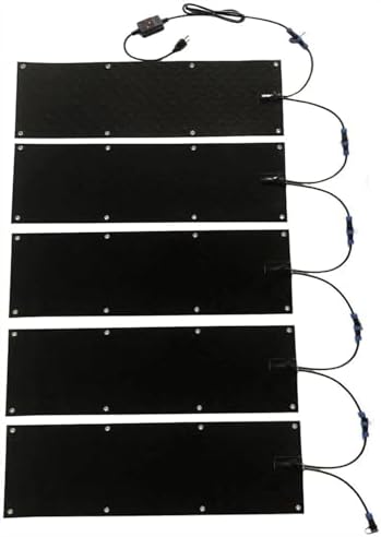 Electric Heated Snow Melting Mats - Non-Slip Winter Ice Removal Pads for Driveways & Entrances - 10x30in, 5-Piece Outdoor Walkway Solution for Safe Access