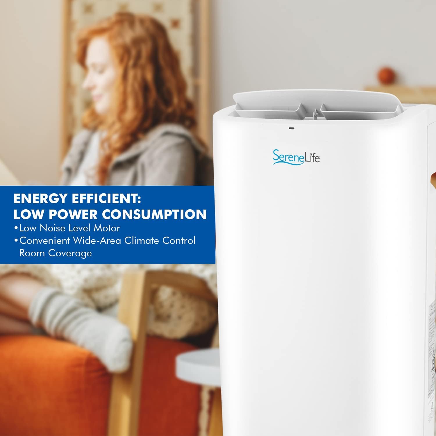 SereneLife Small Air Conditioner Portable 14,000 BTU with Built-in Dehumidifier - Portable AC unit for rooms up to 650 sq ft - Remote Control, Window Mount Exhaust Kit