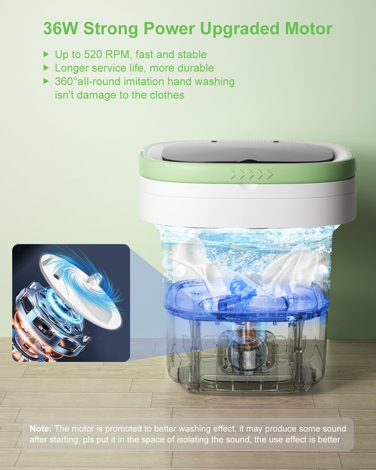 16L Portable Washing Machine, Mini Washer Washer,Small Clothes Folding Washing Machine Of Underwear, Baby And Small Delicates, 3 Cleaning Modes Suitable For Home Apartments Dormitories, Hotels