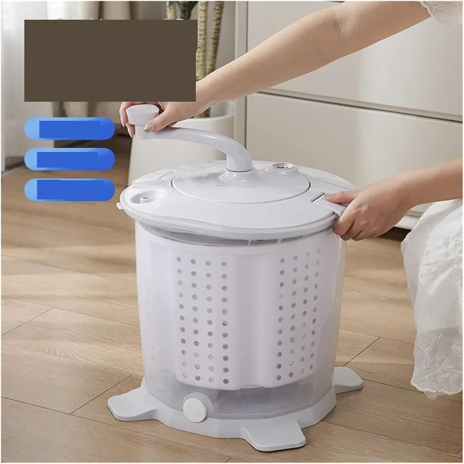 Hand-cranked Power-free Washing Machine With Integrated Washing And Drying For Portable Student Dormitory,for Travel,Camping, RV & Dorms