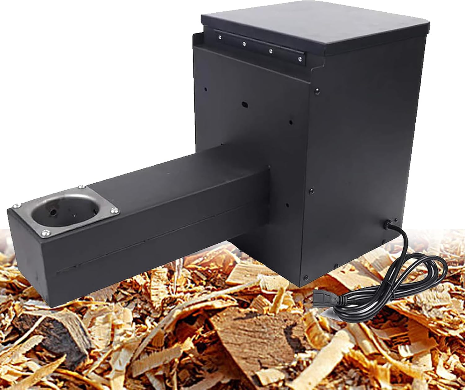 BBQ Smoker, Pellet BBQ Smoker Hopper Assembly Kit, Electric Wood Pellet Smoker Grill Part, Knob Type Digital Temperature Controller, for Grill, Smoke, Bake, Roast, Braise