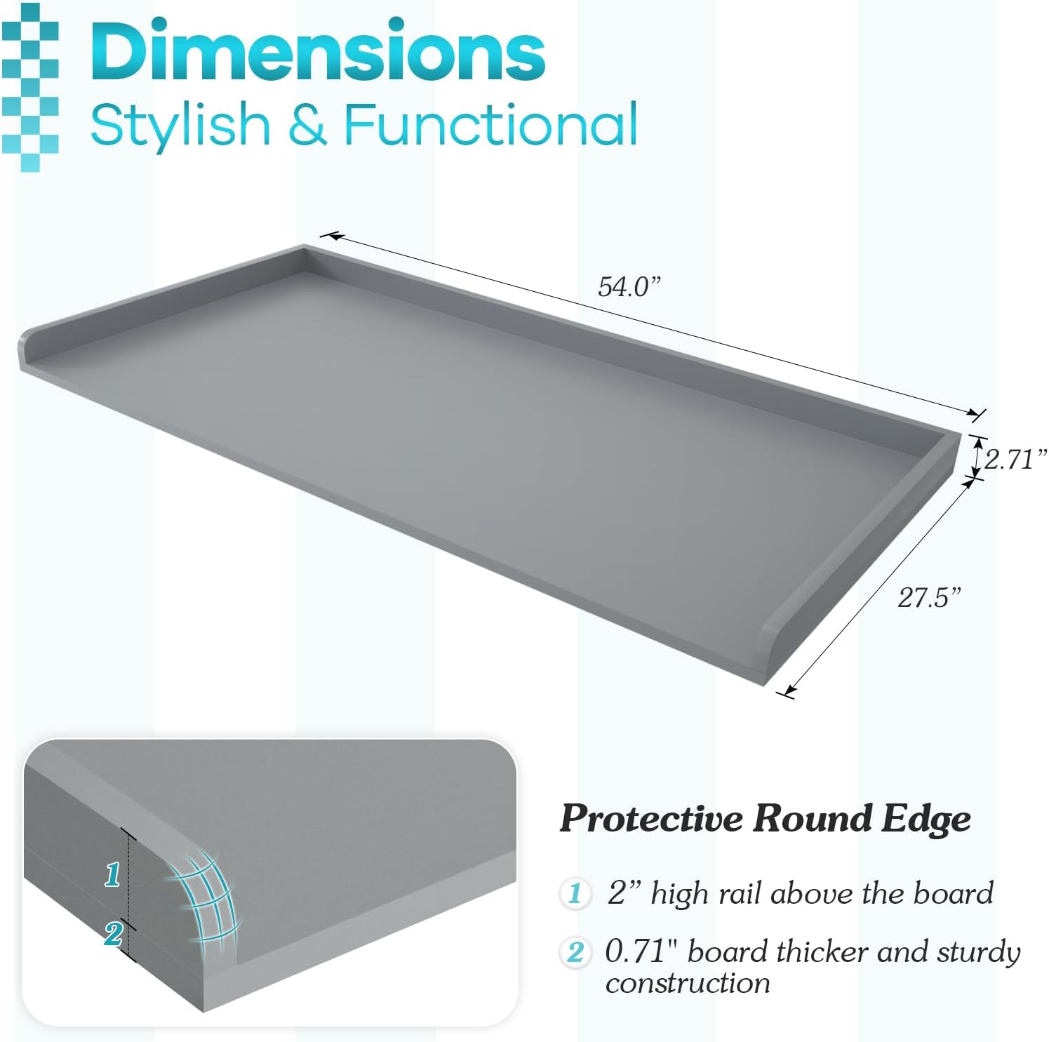 Kaboon Washer Dryer Countertop, Melamine Countertop with 2