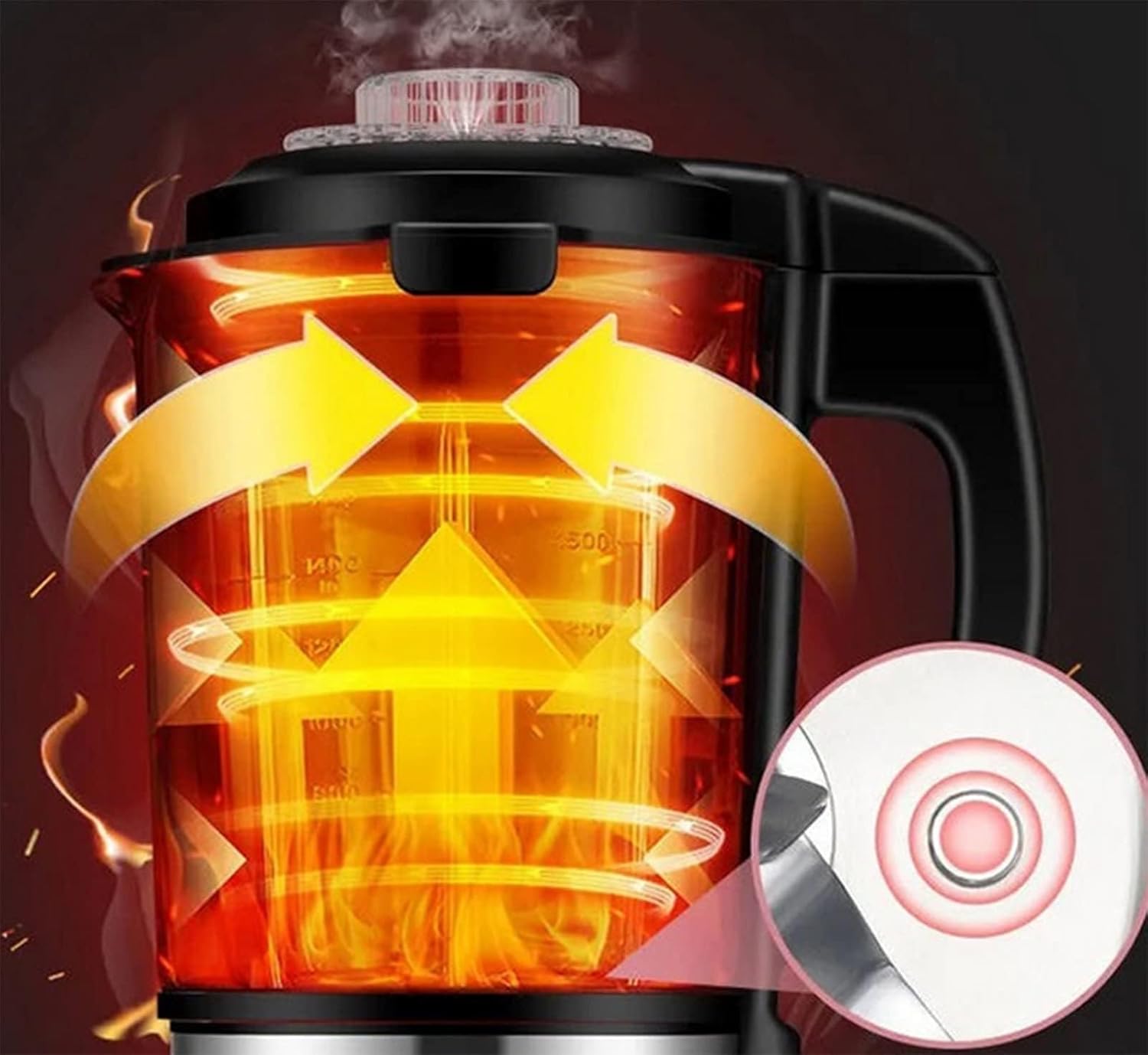 Vacuum Blender, Professional Countertop Blender Ice Crusher, 58000 RPM High Speed Kitchen Smoothie Maker with LCD Touch Screen, Self-Cleaning Function, Timer,