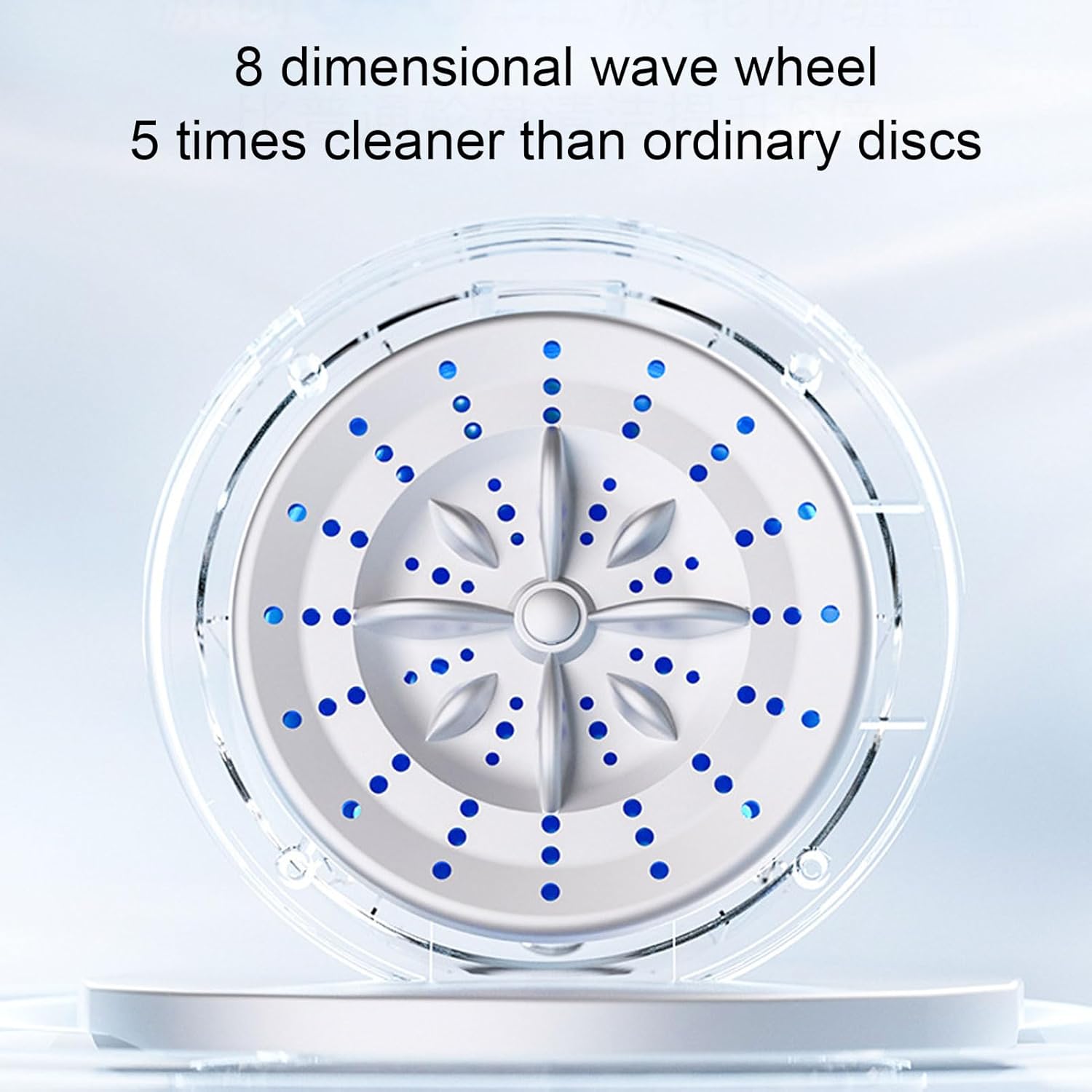 Asixxsix Portable Washing Machine, USB Rechargeable Cordless Mini Washer with Automatic Dewatering and Blue Light, Underwear Washing Machine, Portable Underwear Washer for Apartment (Black)