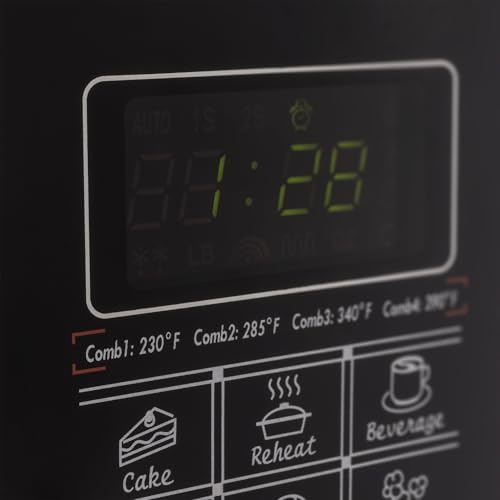 Tough Grade RV Convection Microwave | Built-In 1.1 Cu. Ft. Oven | 10 Power Levels, Speedy Cook, Multi-Stage Cooking | Stainless Steel | Direct Replacement for Greystone | 120V Built-In Design