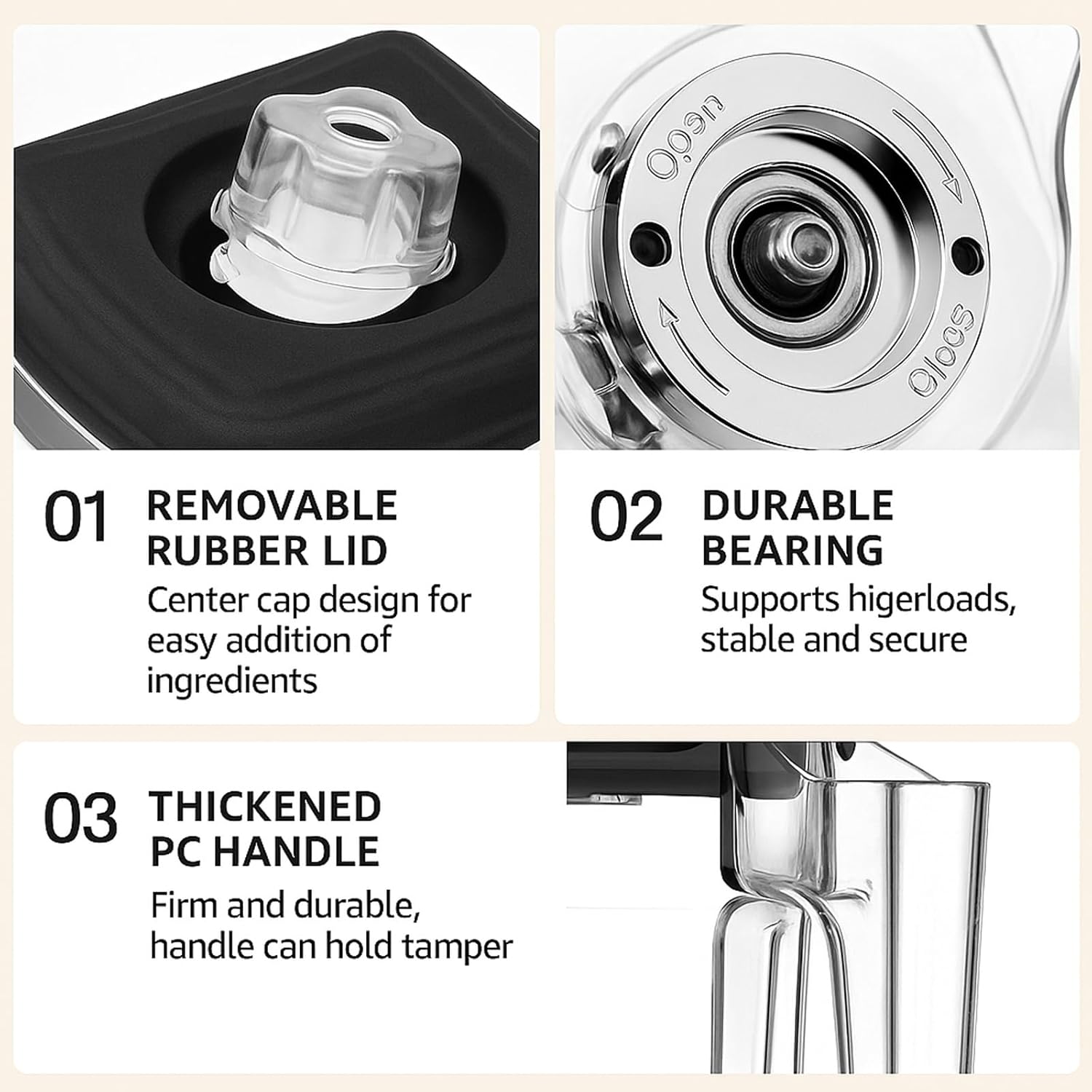 2600W Commercial Smoothie Maker Blender with Soundproof Cover, Quiet High-Speed 1.8L Ice Crusher, 5 Timed Presets, Professional Blender for Shakes, Smoothies, and Juices for Home and Commercial Use