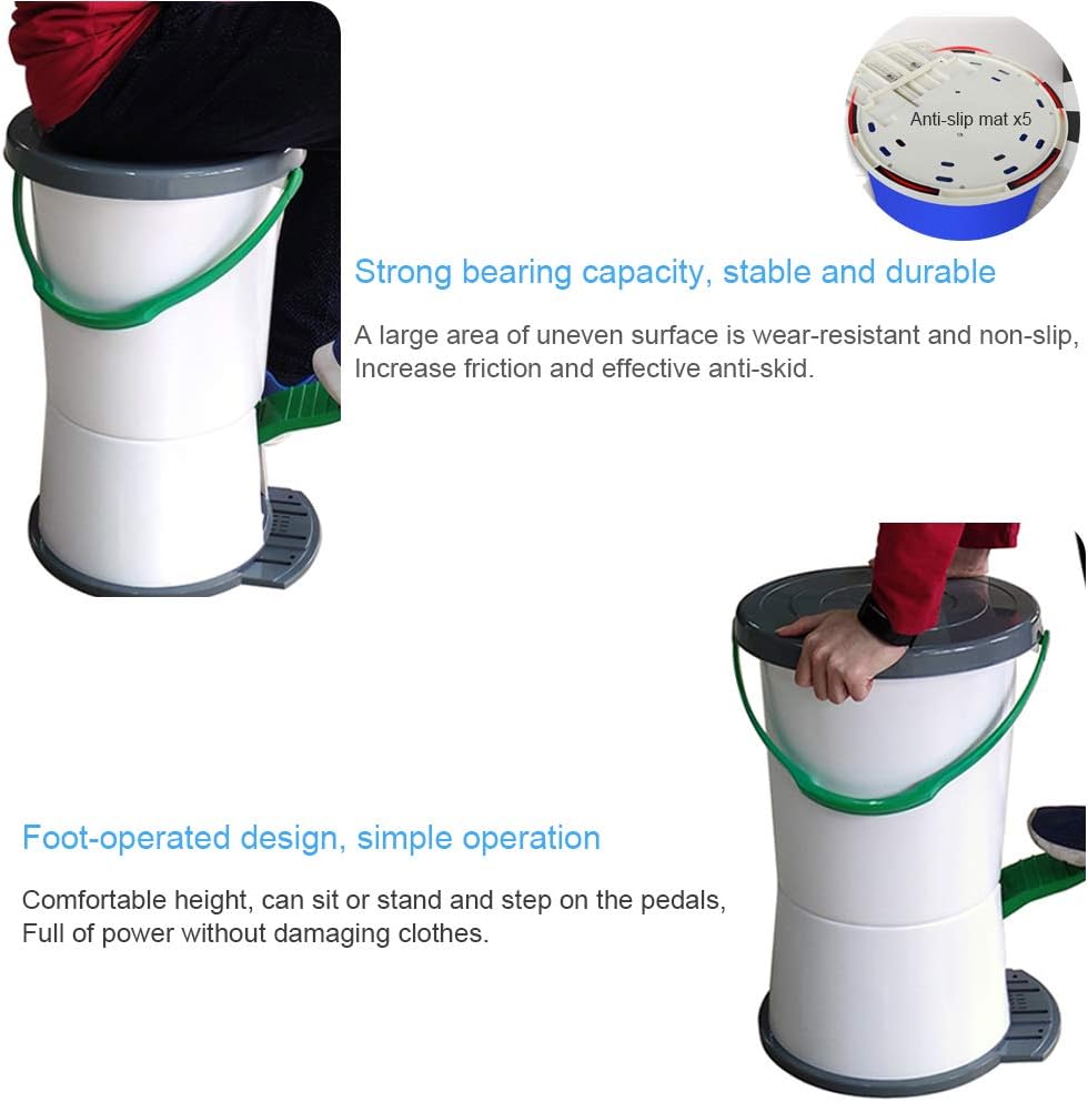 Mini Manual Washing Machine, Portable Foot-Operated Washing Machine, Fast Washing Tool for Family Outdoor Camping, Removable Laundry Bucket