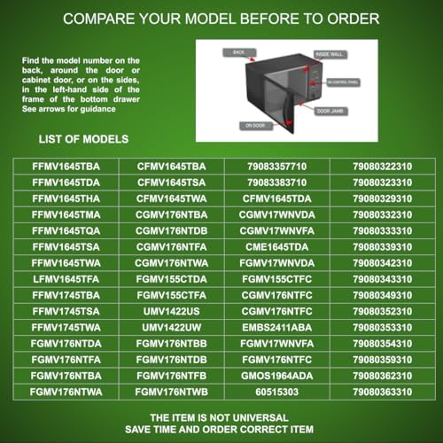 EAP12071283, PS12071283, AP6230595 CKD230595X compatible with Frigidaire Microwave Turntable Motor fits old number EAP12071283, PS12071283, AP6230595