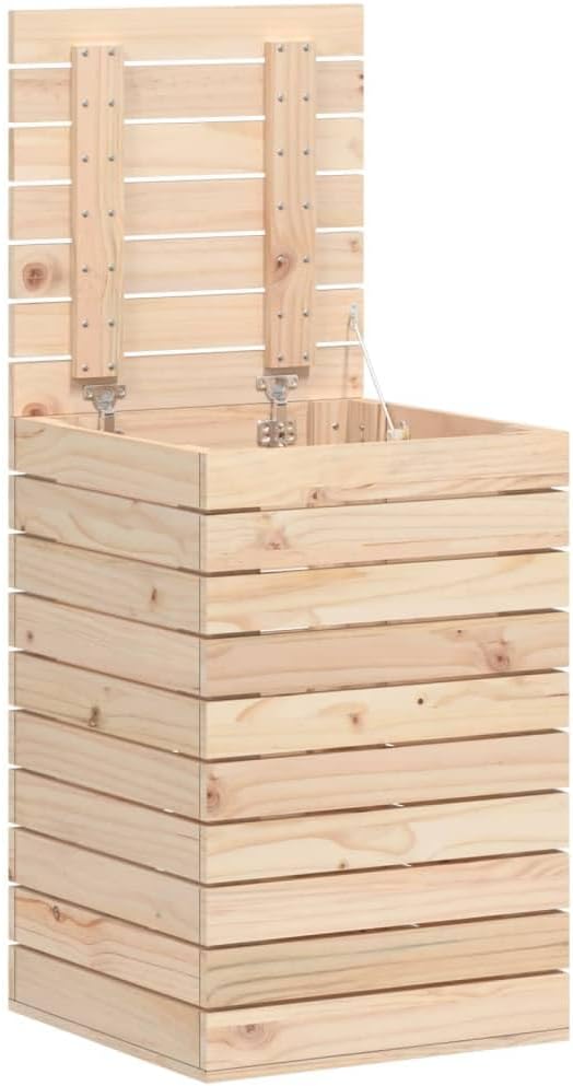 Solid Wood Laundry Basket, Wooden Laundry Hamper, Wood Clothes Laundry Basket, 17.3