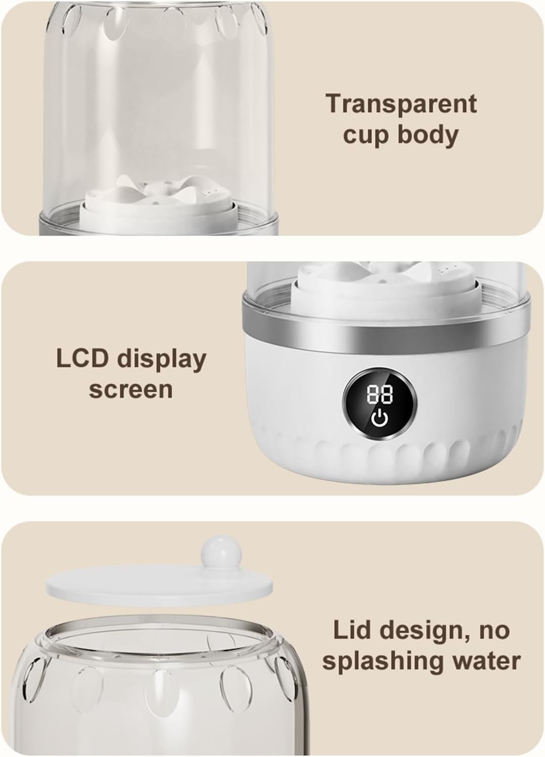 Underwear Washer, Portable Rechargeable Mini Washing Machine for Underwear, Cordless Small Laundry Machine for Underwears Socks, Mini Design for Apartment Camping Travel