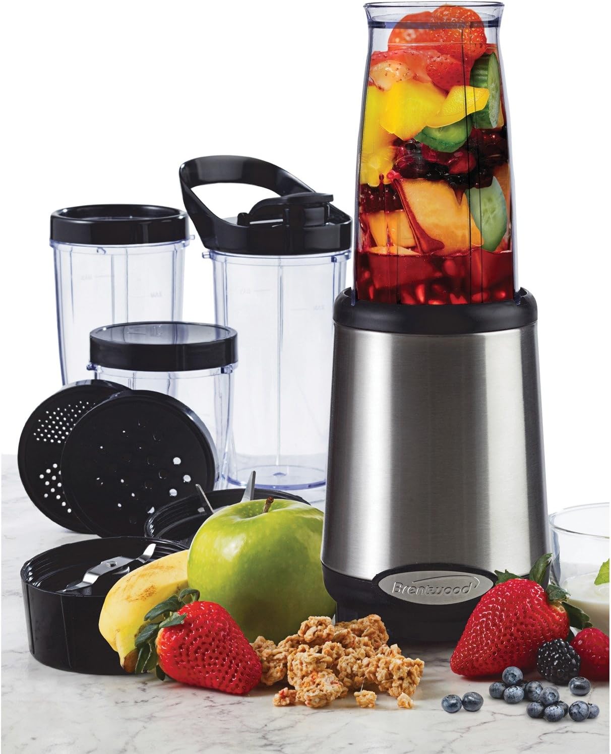 Brentwood JB-199 Multi Pro Personal Blender 20pc Set, Stainless Steel