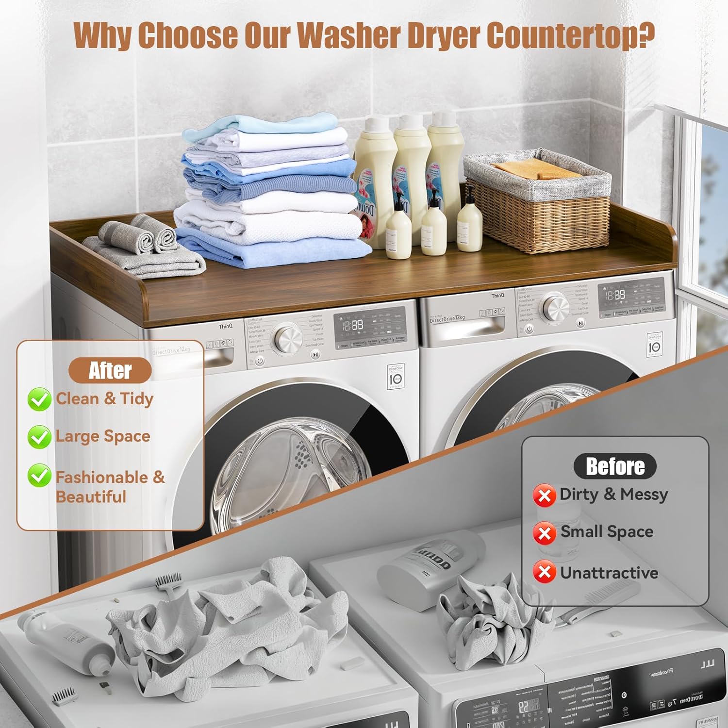 Washer Dryer Countertop, 27.5