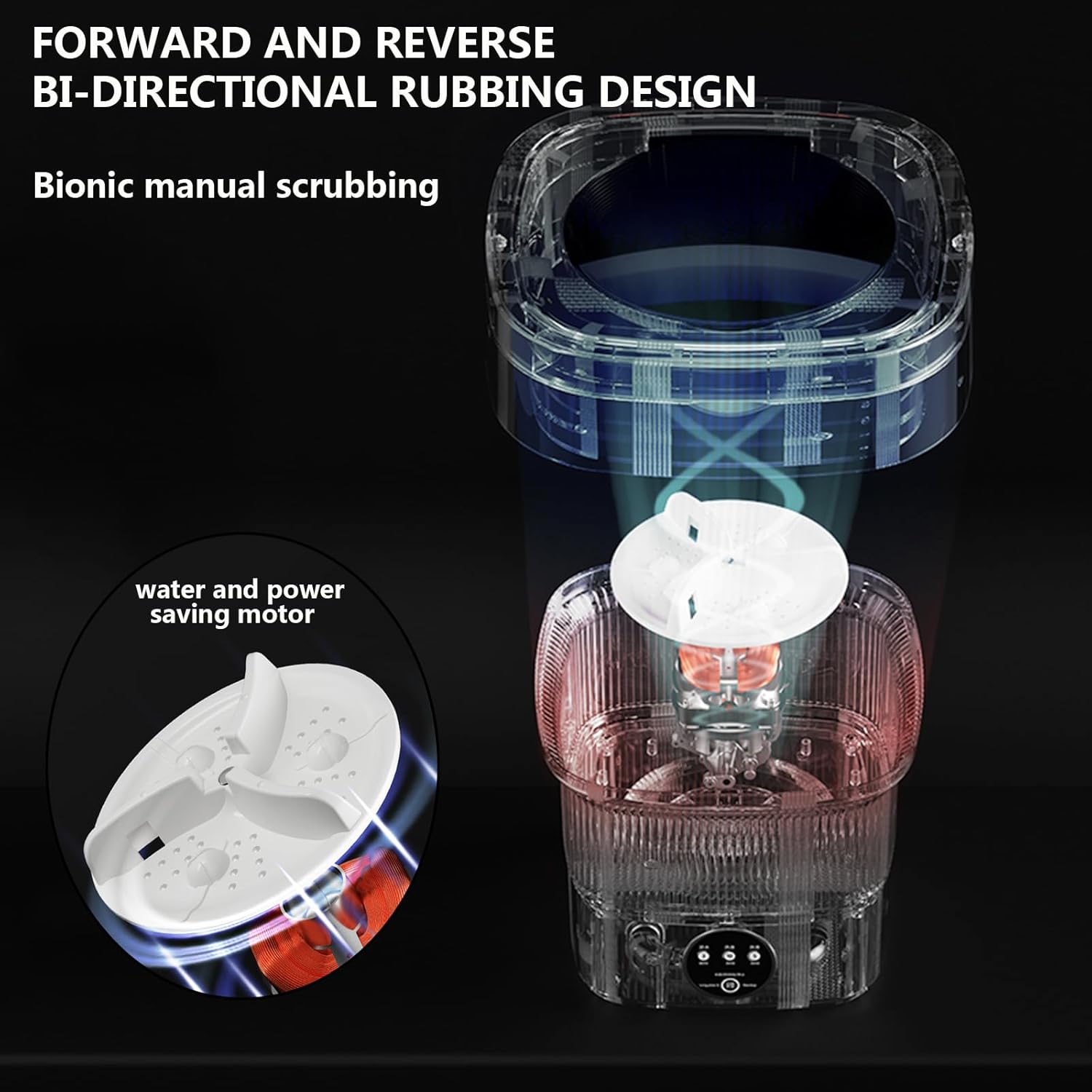 Mini Washing Machine Portable Washer, 6.5L Foldable Mini Washing Machine with Spin Dryer, Portable Washing Machine and Dryer Combo for Apartments, Camping, Travel, RV,Green