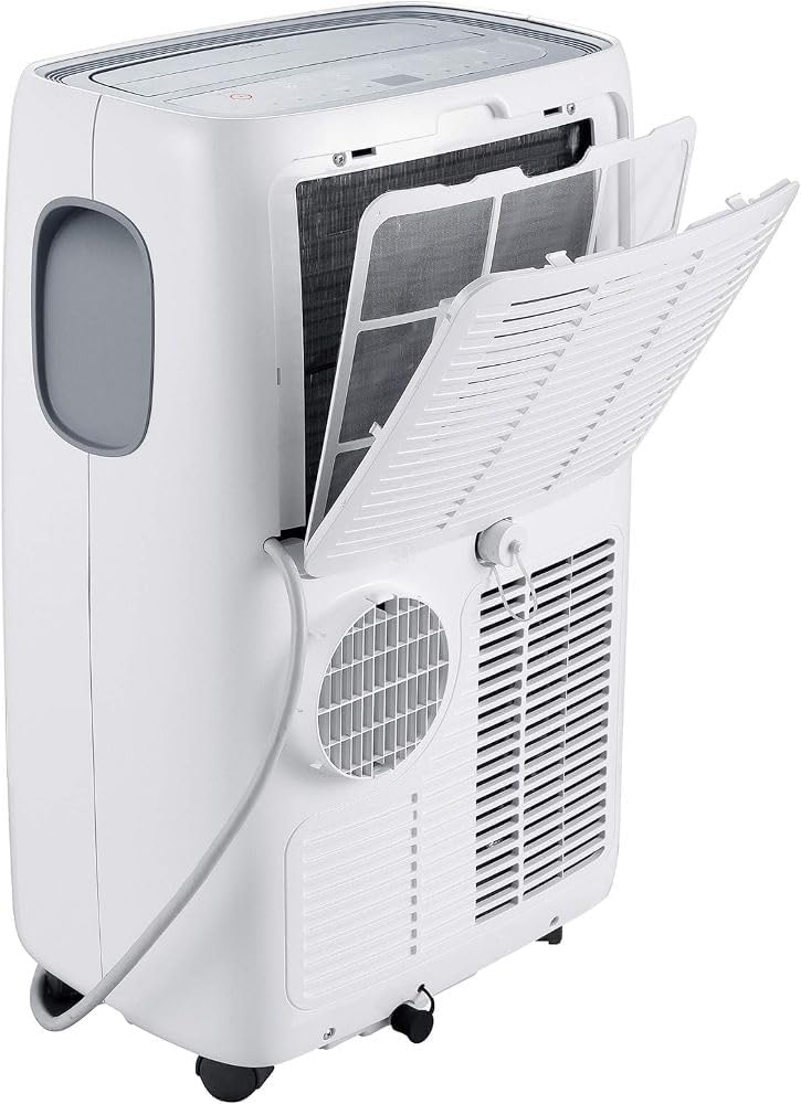 KY-120HP Portable Air Conditioner with Heat Pump, White, 12000 BTU Cooling Capacity, 10000 BTU Heating Capacity, 132 Pints/Day Dehumidifier Capacity, 24-Hour Programmable Timer