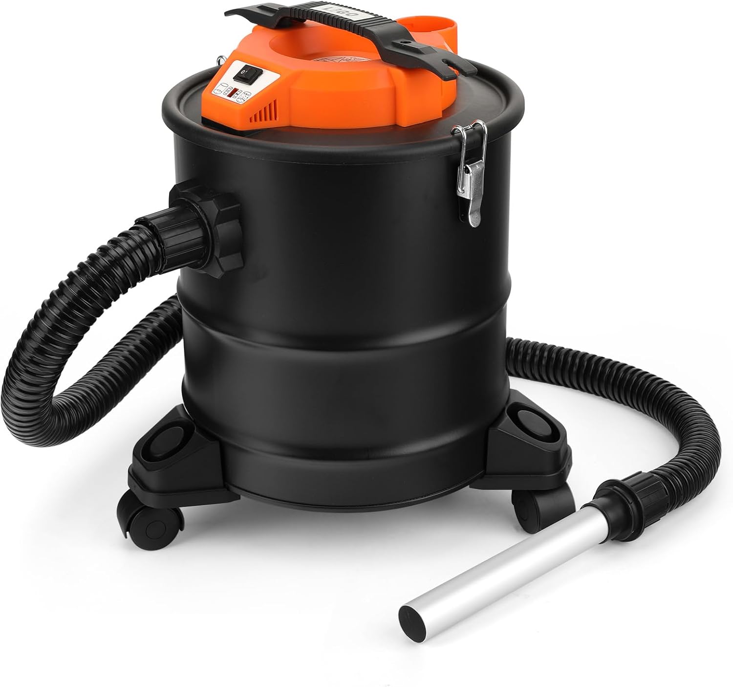 LIGO Ash Vacuum, 3.3 Gallon 1000W,Double Filtration, with 3 Swivel Casters,Blowing Funcation, Ash Dust Collector for Pellet Stoves & Wood Stoves,