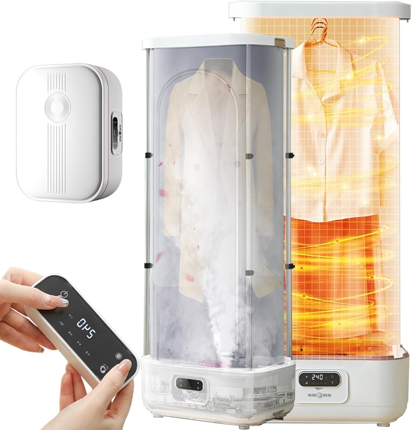 Automatic Wireless,Portable Steam Drying Smart Machine,With Remote,Vertical Steam Dryer, Hanging Garment Clothes Dryer, Key Care
