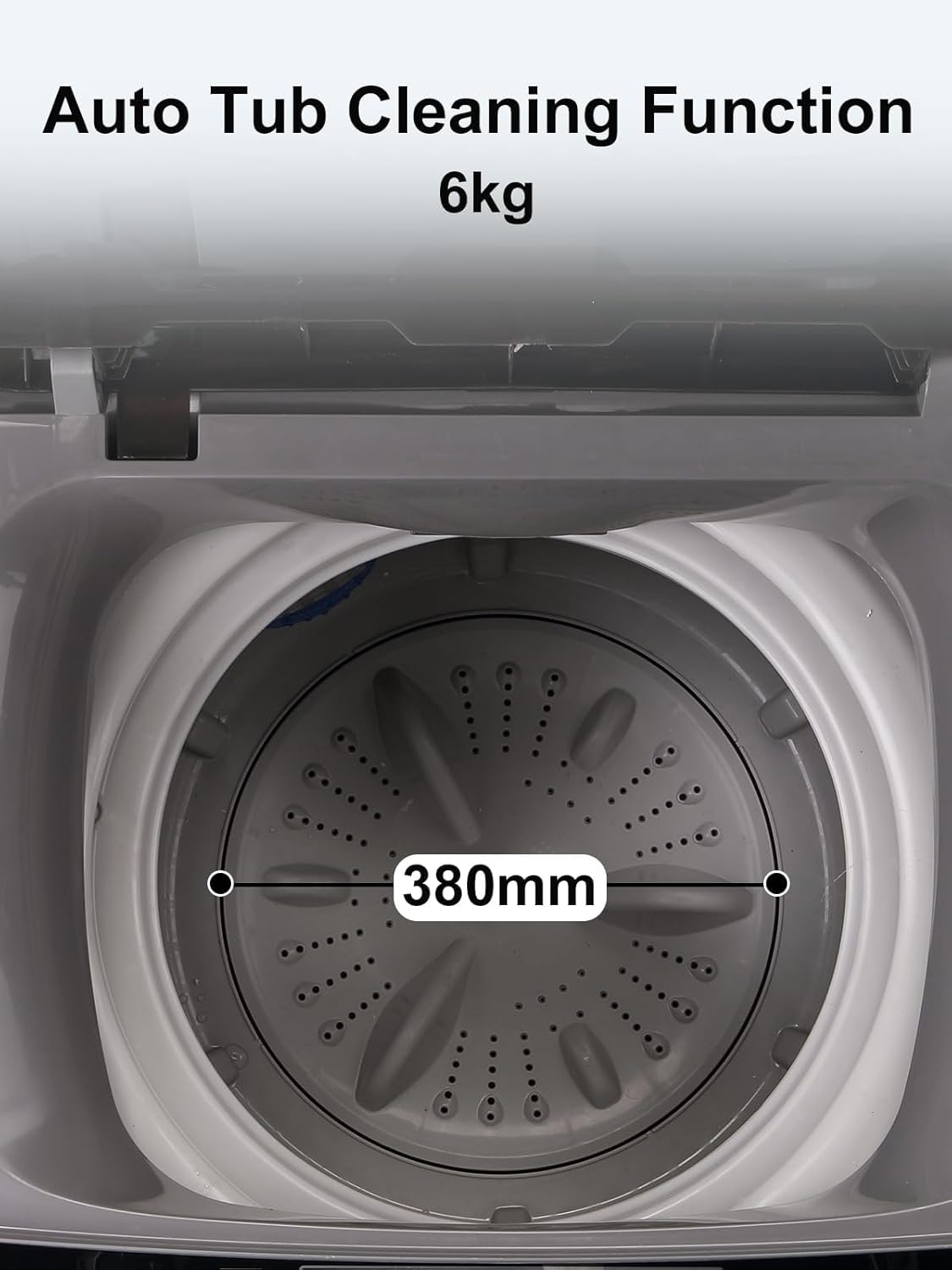 Full-Automatic Washing Machine 17.7 lbs Small Compact Portable 10 Wash Program & 8 Water Level Compact Washer with LED Display Ideal for Apartments, RV, Camping, Grey