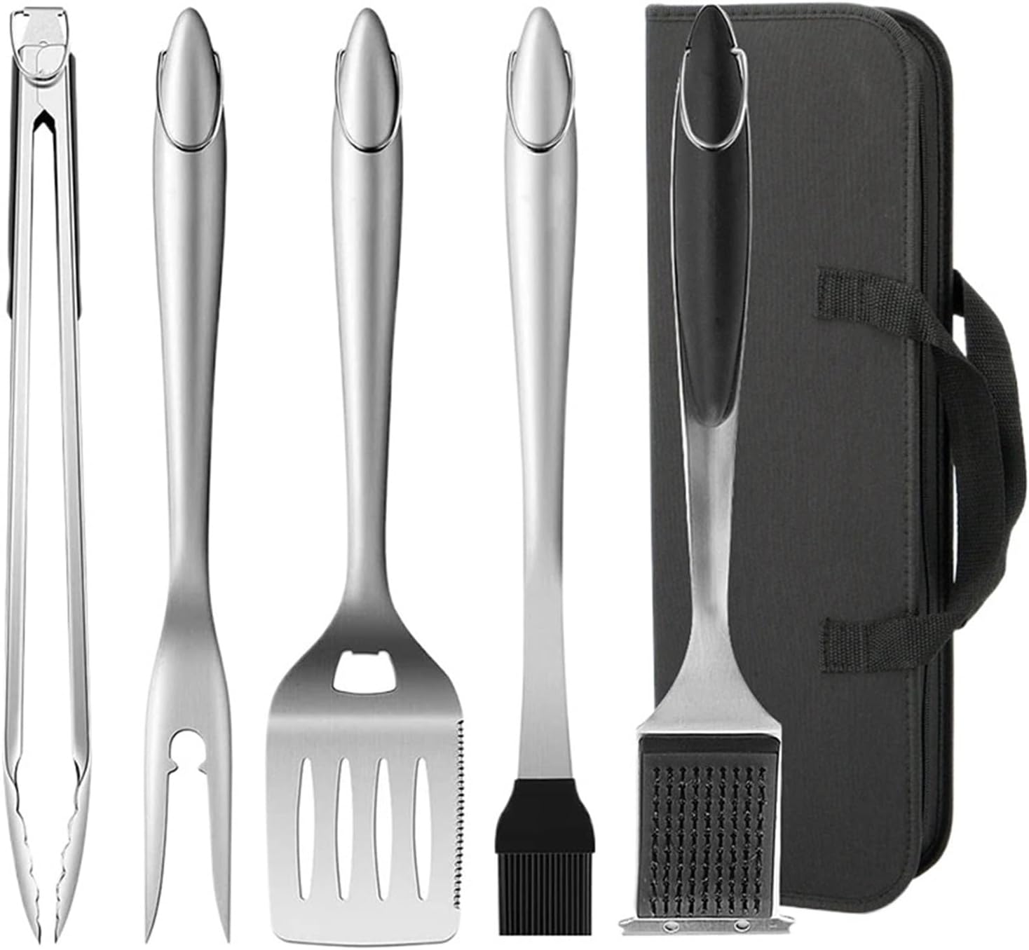 Stainless Steel Barbecue Tool Set Frying Pan Accessory Multifunctional Outdoor Camping Cooking Grill Utensils