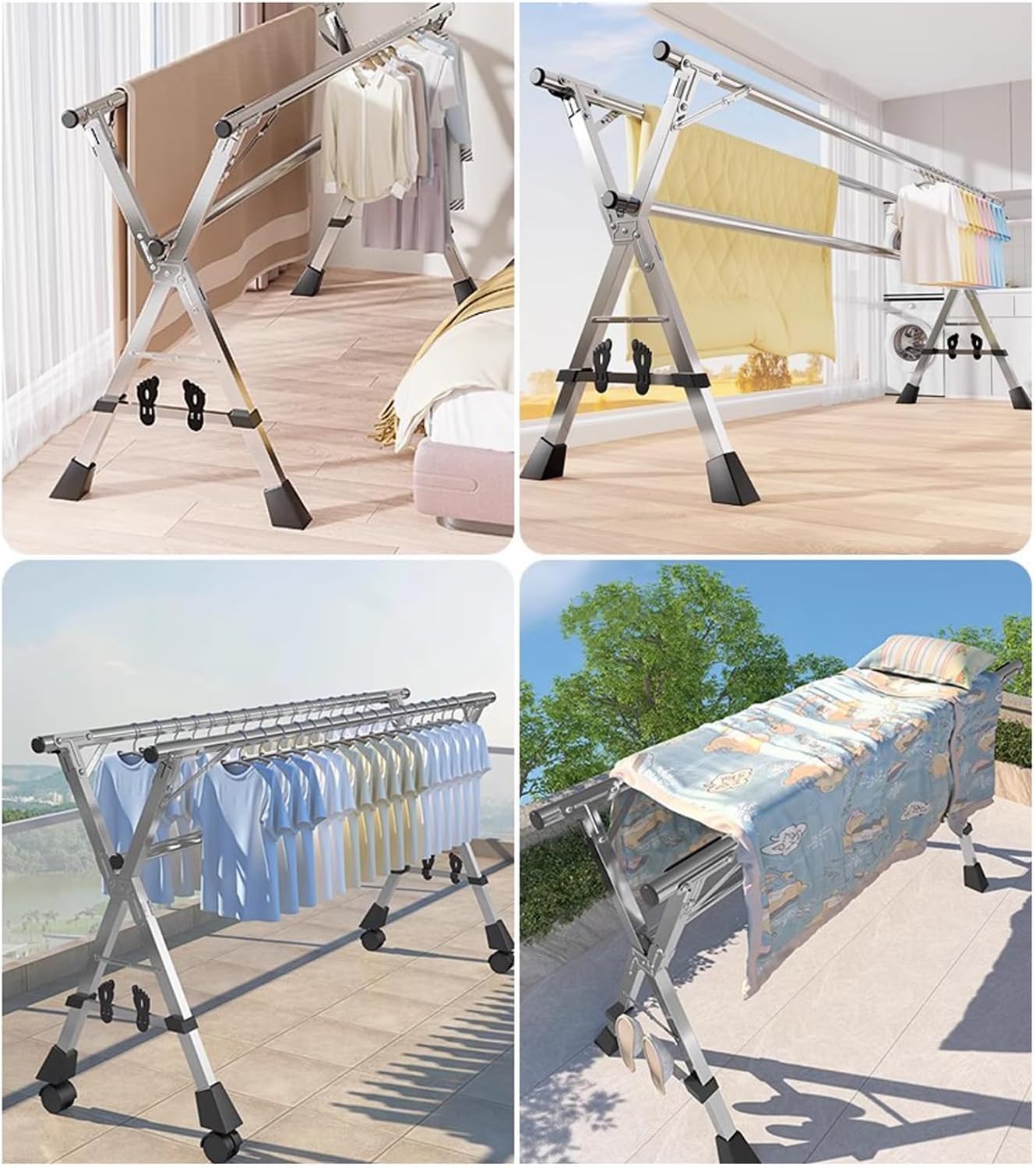 Clothes Drying Rack Clothes Drying Rack 240cm, Adjustable Stainless Steel Laundry Drying Rack, Retractable Clothes Drying Rack, Drying Rack Clothes Foldable, Portable Clothes Dryer Rack