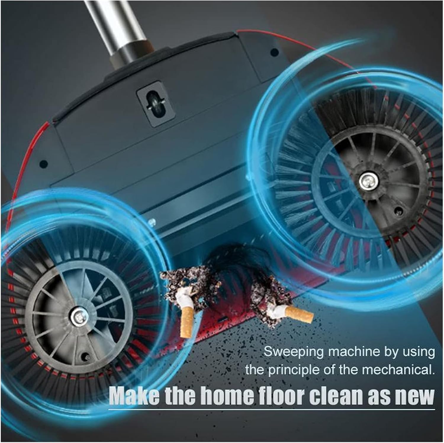 Robot vacuum cleaner Broom Robot Vacuum Cleaner Floor Home Kitchen Sweeper Mop Sweeping Machine Magic Handle Household Lazy Wash ping Carpet Cleans Hard Floor To Carpet (Color : Red) (Yellow )