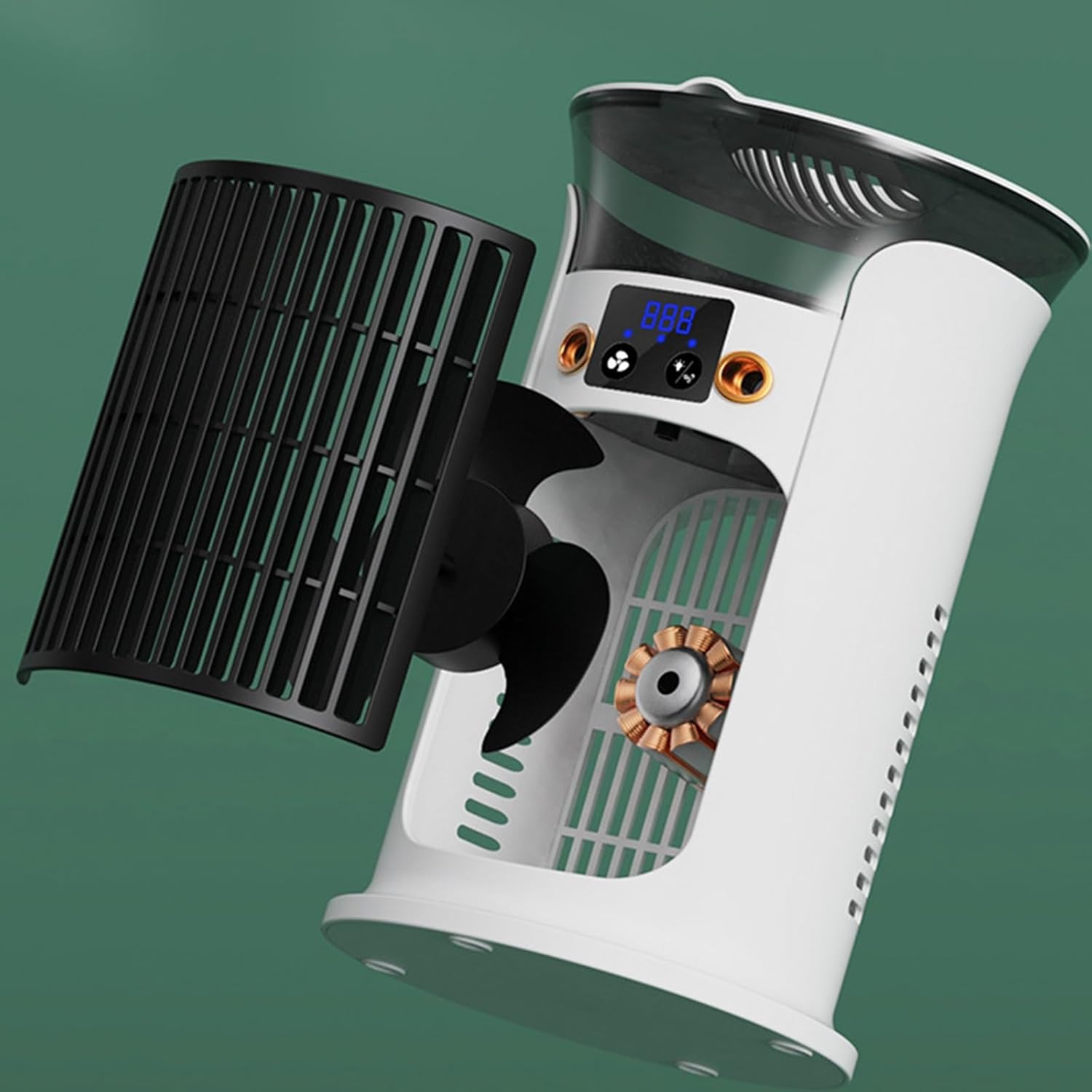 Portable Air Conditioner Ac Unit, 9” Evaporative Air Cooler, CoolingTower Fan For Bedroom, Outdoor, Indoor(White)