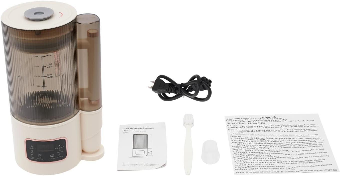 50oz Nut Milk Maker Machine, Automatic Soy Milk Maker with Auto Clean, Boil Water, Delay Start, Keep Warm, Homemade Plant-Based Oat, Multi-Function Blender