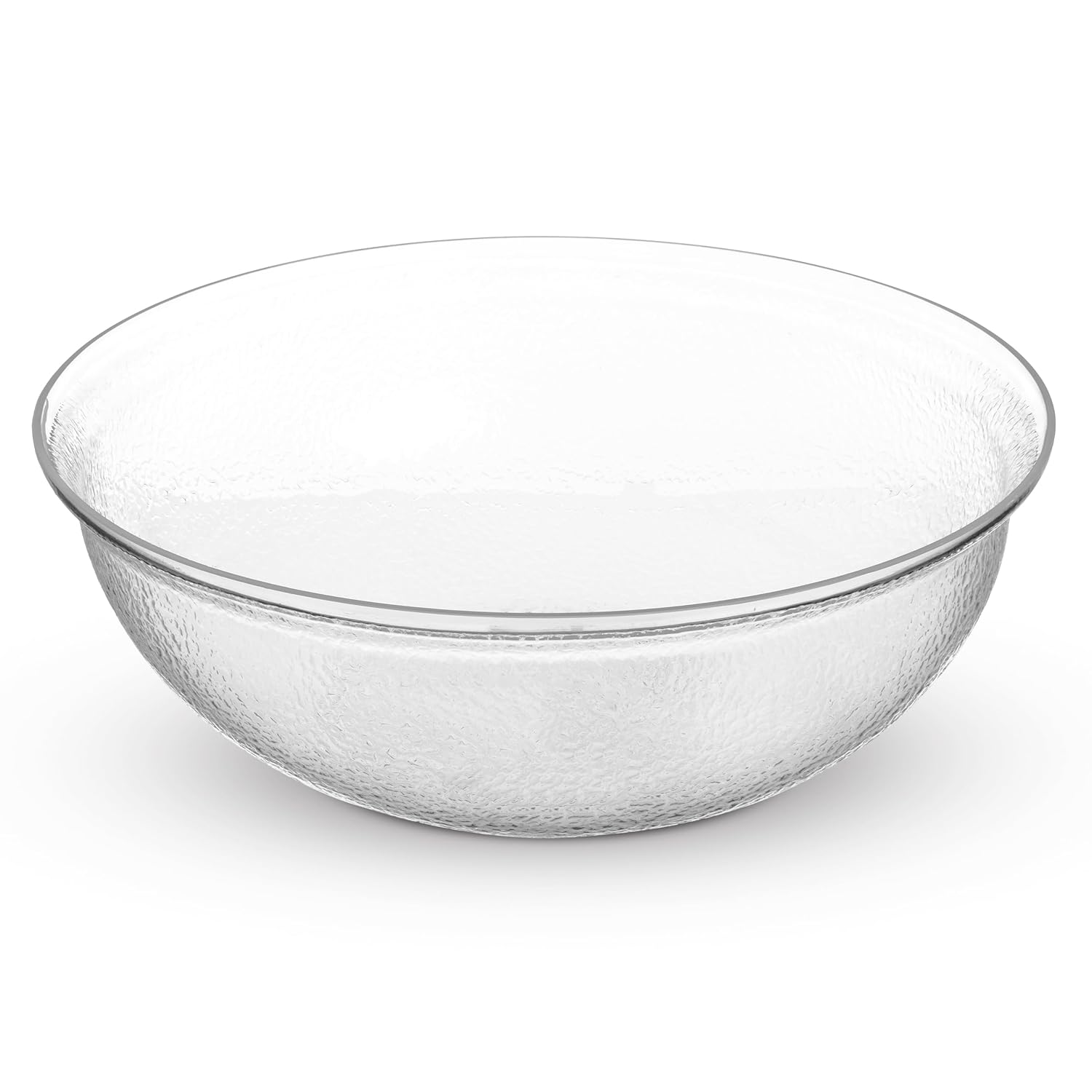 Carlisle FoodService Products SB7807 BPA-Free Round Pebbled Fruit Serving Bowl, 15 Quart, Clear (Pack of 4)