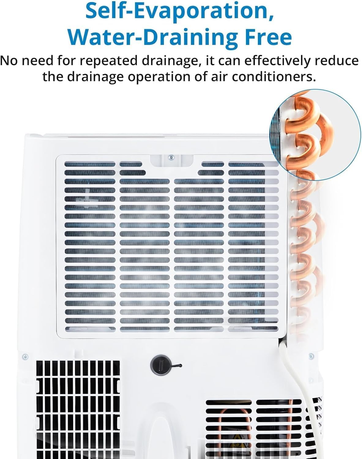 Acekool 12000 BTUs Portable Air Conditioners with Remote Control, 3-in-1 Portable AC Unit with Dehumidifier & Fan, Cools Room up to 550 sq.ft., Smart/Sleep Mode, 24H Timer, Installation Kit