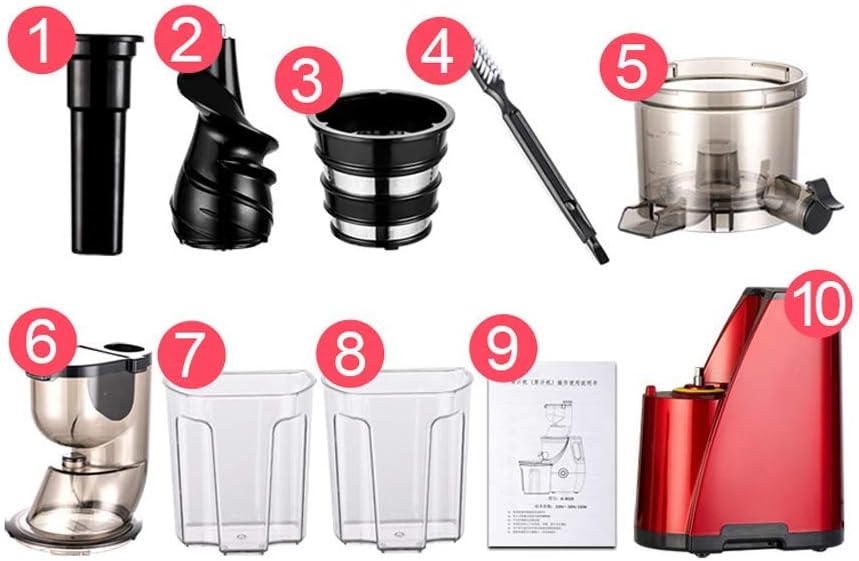 Juicer,Smoothie Blender, 80Mm Wide Caliber Separation Multifunctional Single Serve Blender with Food Chopper Ice Cream Making 150W Low Noise No Filter