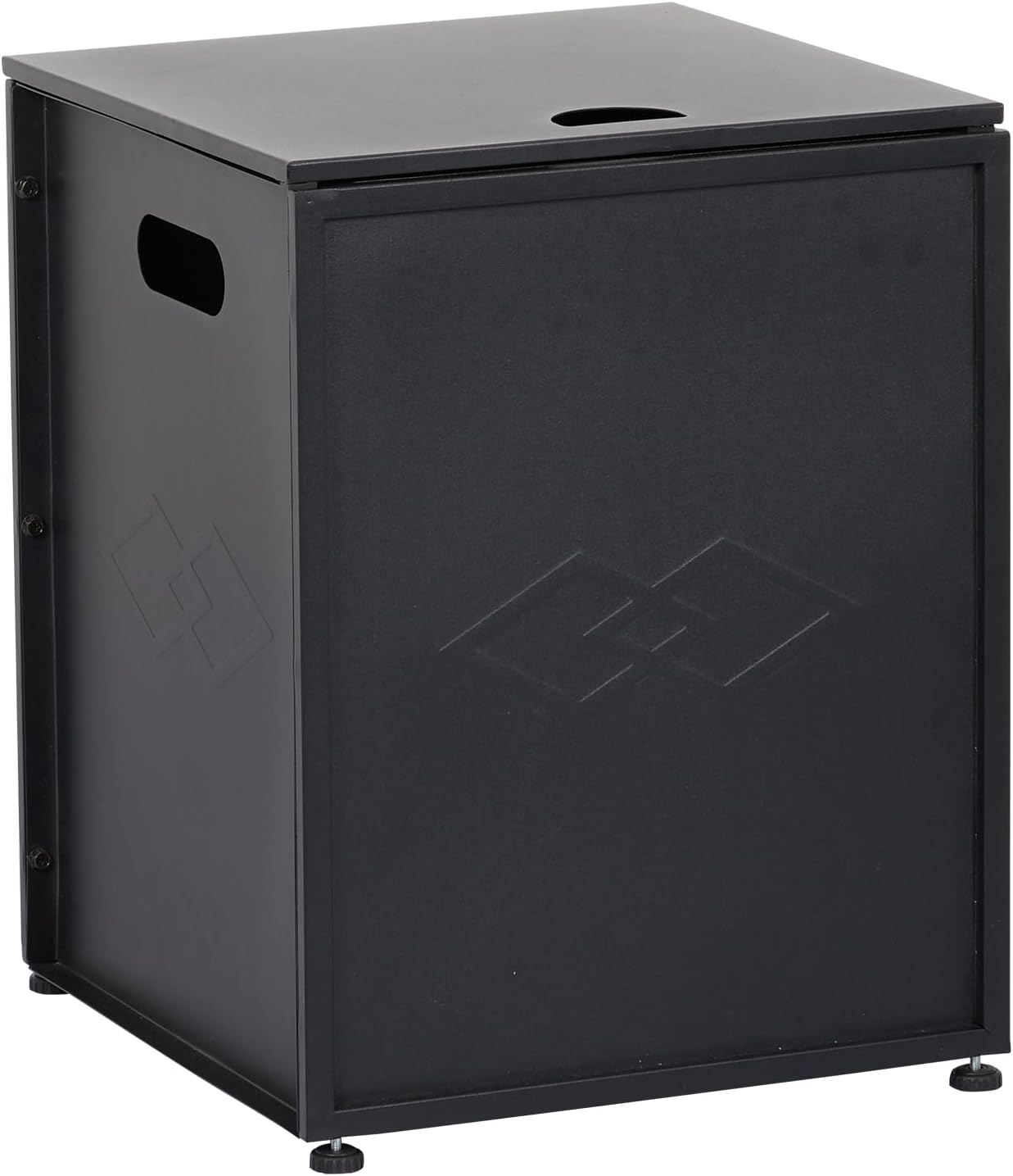 Propane Tank Cover Table, 16-inch Hideaway Table for Gas Fire Pits for 20 lbs Propane Tank Outdoor Gas Tank Storage Side Table for Gas Fire Pit Gas Grill Griddle Propane Stoves, (Black)