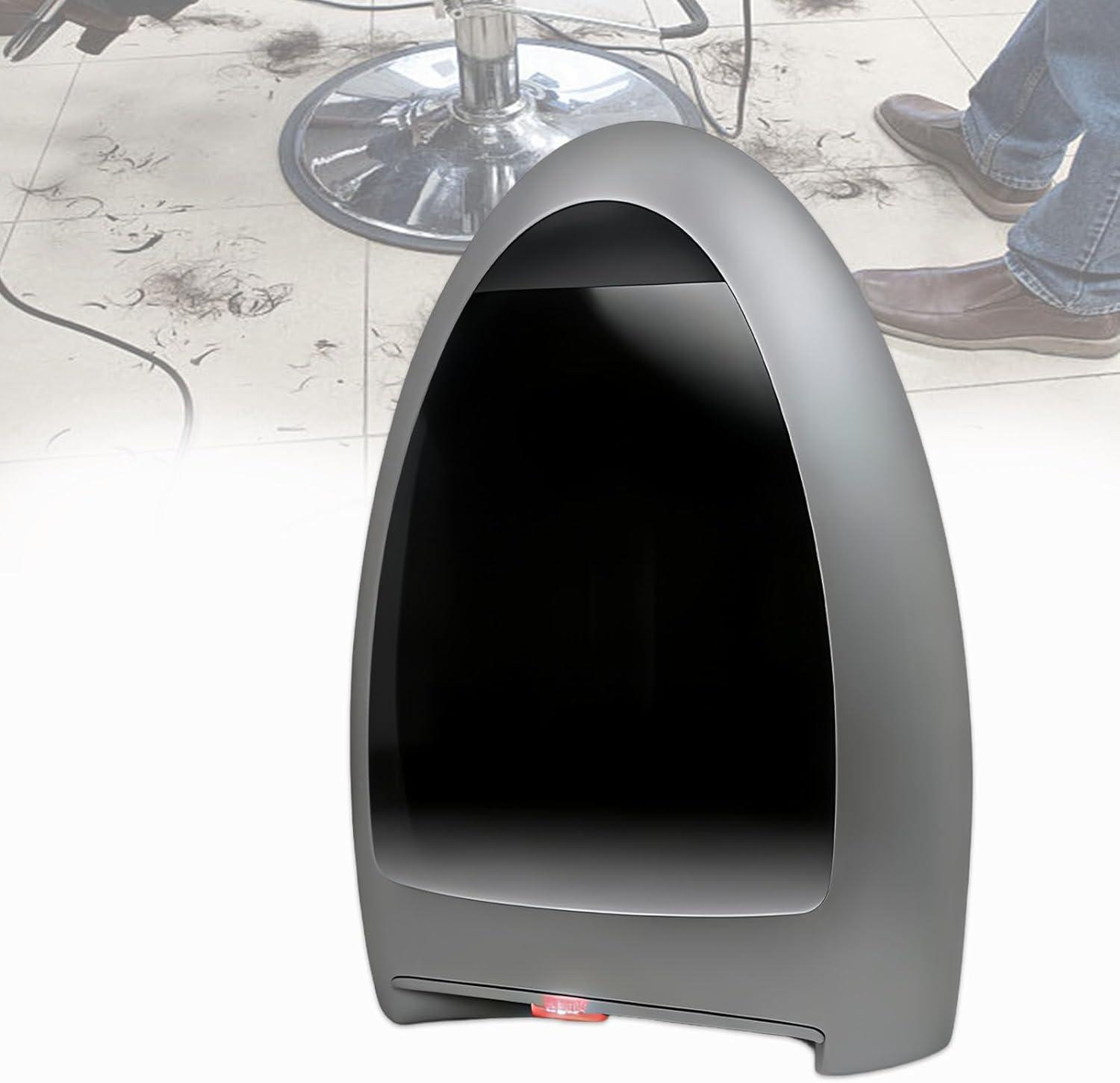 Smart Hair Cleaning Tool, 1000w Touchless Vacuum Cleaner with Infrared Sensor and Filtration, Automatic Sensor Trash Can for Hair Salon Grey