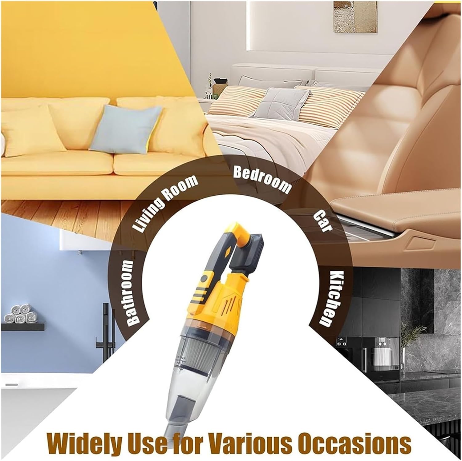 2 in 1 Lightweight Stick Cordless Vacuum Cleaner, Compatible with DeWALT 20V/18V Battery with 2 Mode Suction