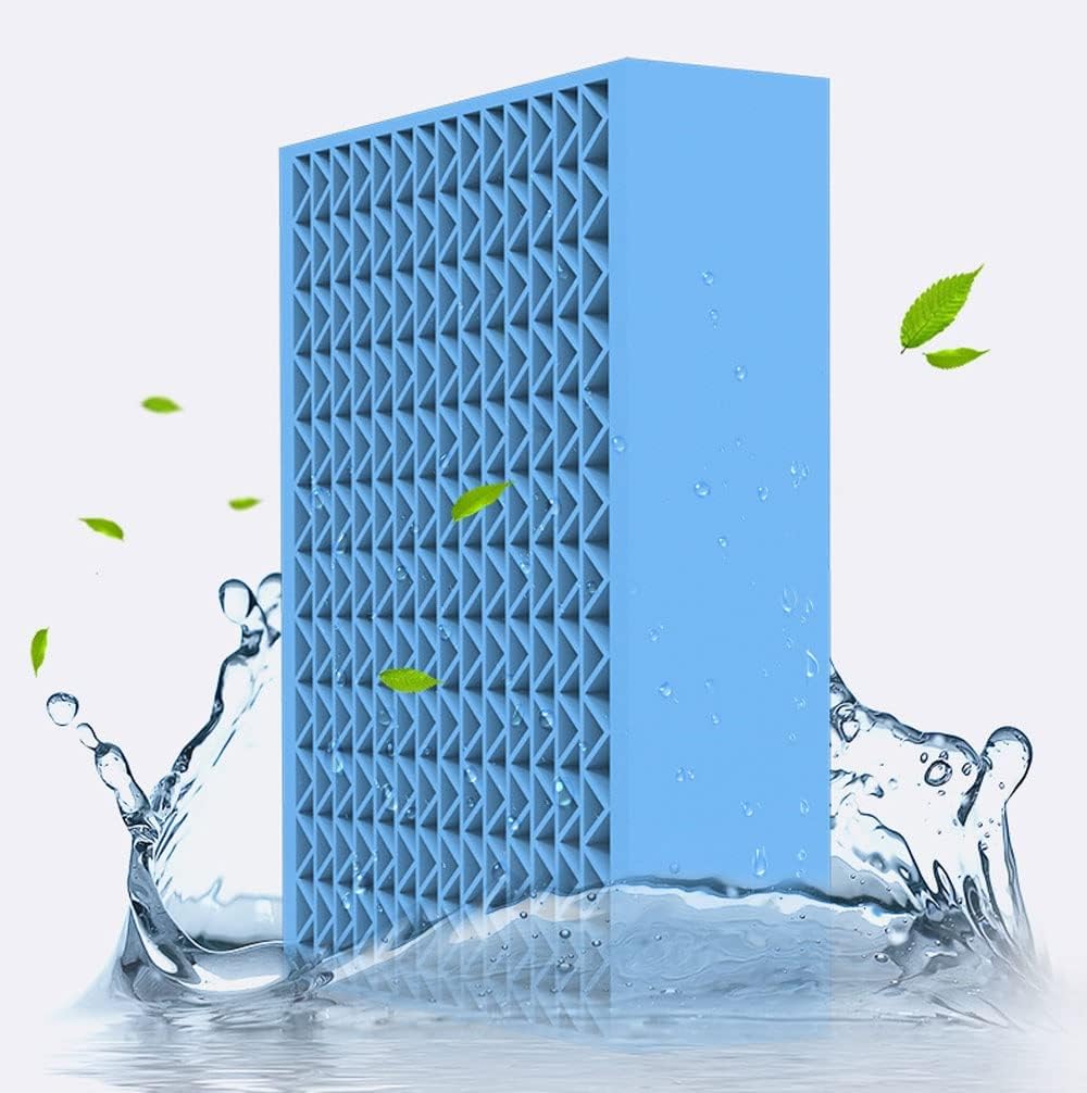 Mini Air Conditioner, Personal Air Cooler w/Night Light, USB Powered Evaporative Air Cooler, Small Desktop Air Conditioner Portable for Room Bedroom Office