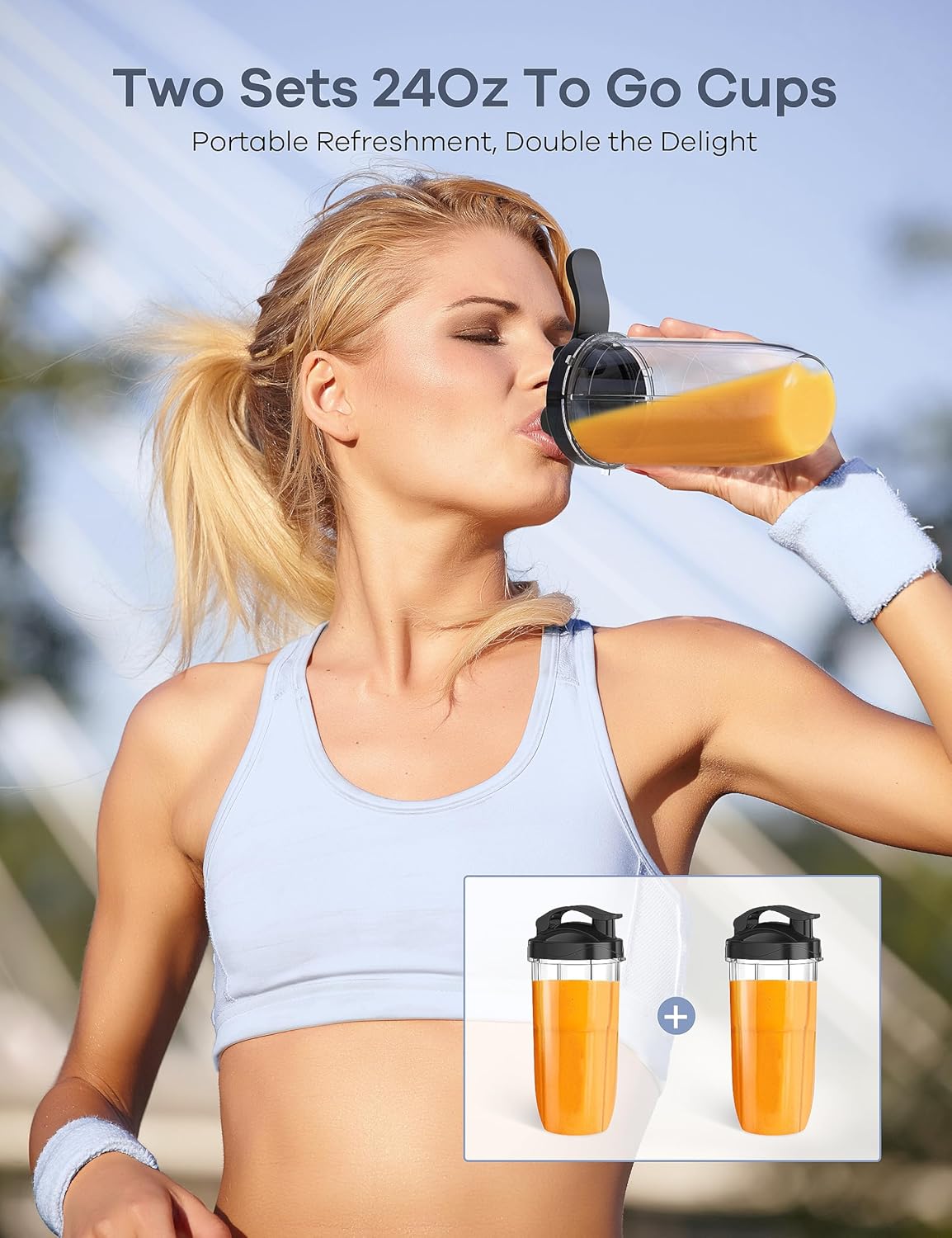 Ganiza Professional Smoothie Blender, Blenders for Smoothies with 1800 Peak Watts & 8 Auto Programs for Frozen Fruits & Ice, 64-oz Large Blender for Shakes and Smoothies, Nutritious Recipe