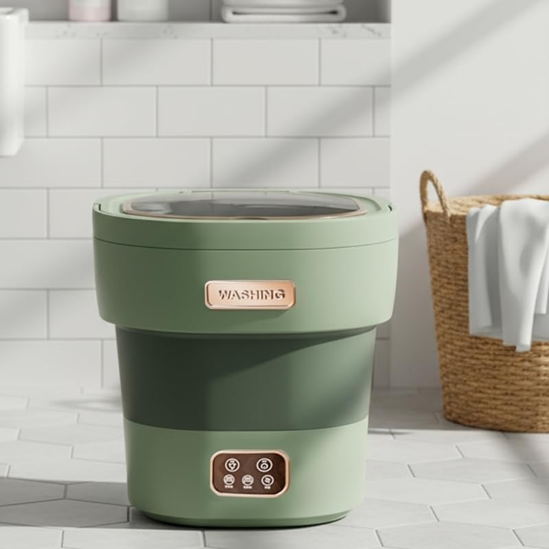 Portable Washing Machine, 12L Compact Automatic Washer with 3 Cleaning Modes, Quiet Operation & Power Spin, Ideal for Small Spaces, Delicate Clothes, and On-the-Go Laundry (Gray)