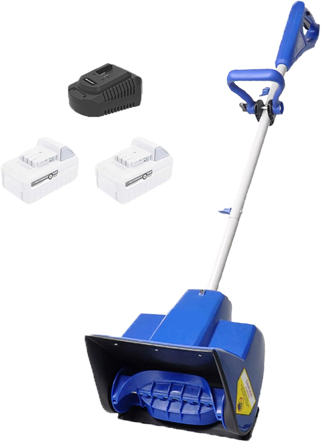12Inch Snow Shovel, Cordless Electric Snow Shovel with 6in Depth, 26FT Throw Distance, Snow Blower Shovel for Patio Driveway Walkways, 9lbs,TwoBattery