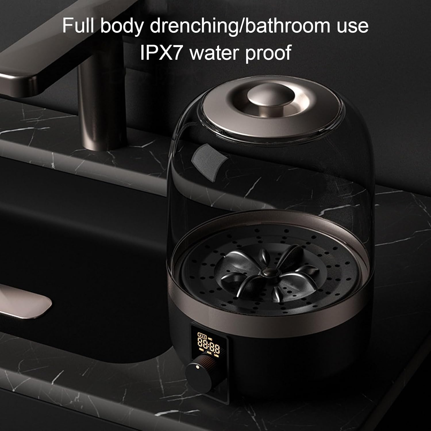 Diydeg Underwear Washing Machine, Portable Rechargeable Mini Washing Machine, Deep Cleans, 2.5L Capacity Cordless Small Washer for Home, Apartment, Camping, Travel (Black)