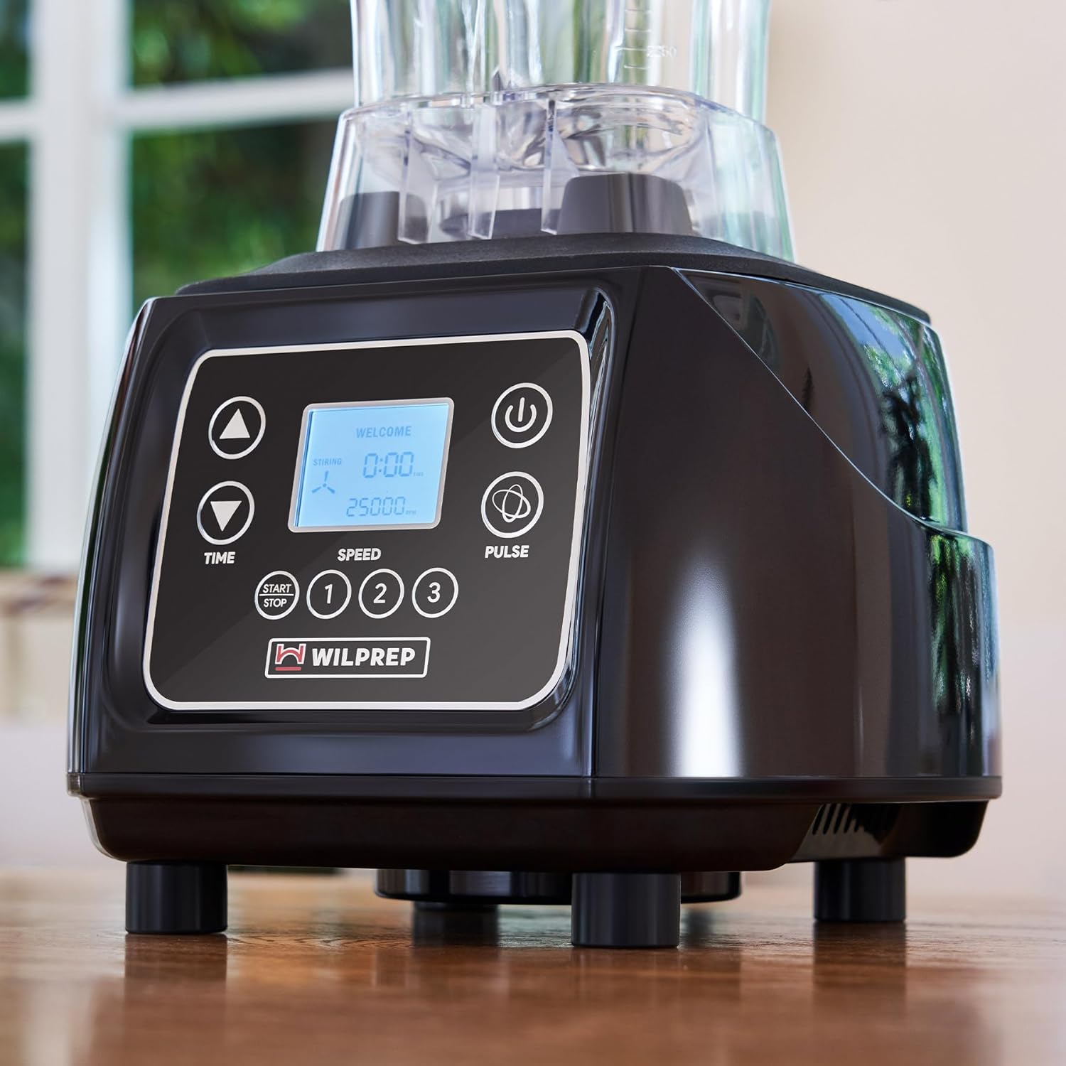 WILPREP Commercial Blender with 2 HP Motor, Touchpad, Timer, Adjustable Speed, and 64 fl oz BPA Free Tritan Jar, for Smoothies, Shakes & Frozen Drinks, Black, ETL+NSF Certificated