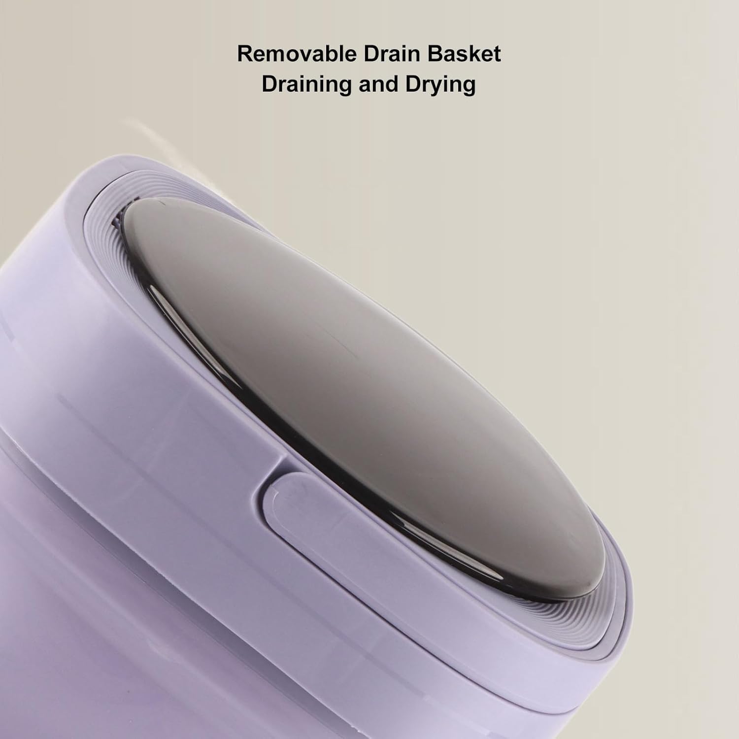 Portable Foldable Washing Machine 6.5L Mini Washer with Spin Dryer and 3 Modes for Baby Clothes, Underwear, Socks, Home Laundry, RV, Travel Wash Bucket Camping Use 12V 36W (Purple