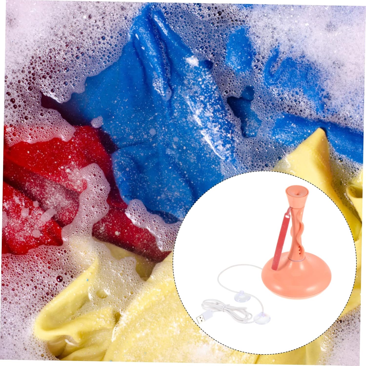 Homoyoyo Portable High Turbine Washer Mini Travel Washing Machine for Clothes Compact Laundry Cleaner Tool Spin Cycle and Drain Hose for Camping and RV Use