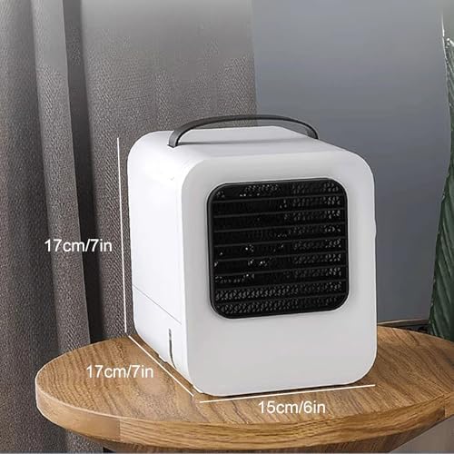 Personal Evaporative Air Cooler, Portable Air Conditioners with 0.13Gal Water Tank, 3 Wind Speeds, Small Swamp Cooler for Room Bedroom Office