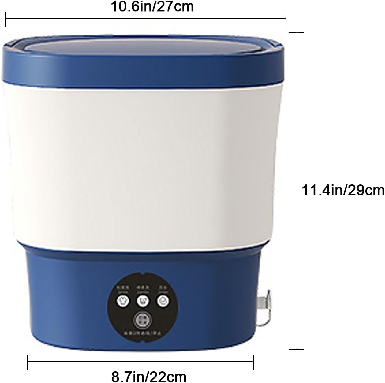 WHYATT Portable Washing Machines, Clothes Washing Machines, for Apartments, Dorm, Camping, RV, Travel Laundry (Color : Blue)